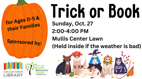 Trick or Treat Images and Library and Family Resource Center Logos