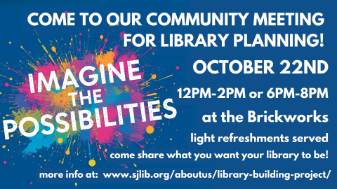 Community Meeting For Library Planning October 22nd